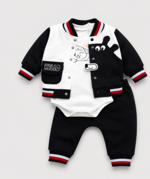 Ensemble Bébé Garçon 3 Pièces Style Teddy