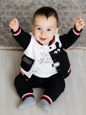 Ensemble Bébé Garçon 3 Pièces Style Teddy