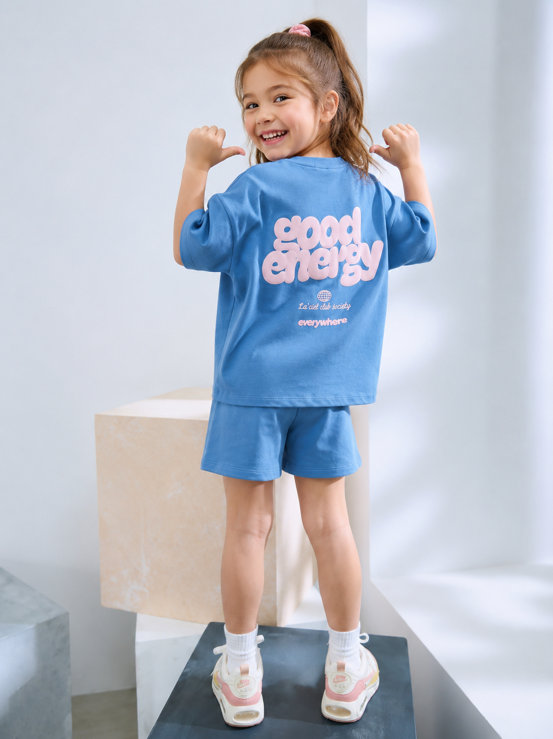 Ensemble Fille Good Energy Bleu Ciel – Image 2