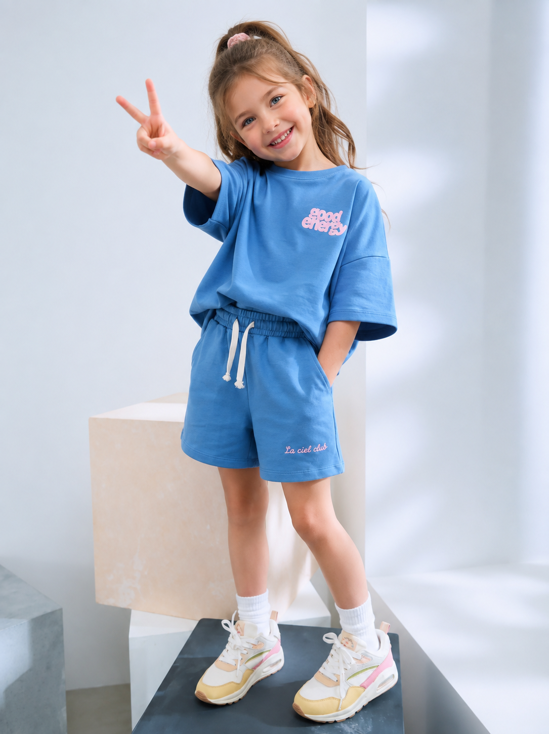 Ensemble Fille Good Energy Bleu Ciel