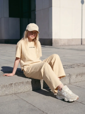 Ensemble Fille 3 Pièces La Ciel Paris Beige avec Casquette