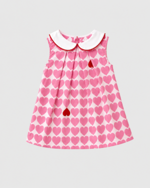 Blouse fille à motifs cœurs roses et rouges💗