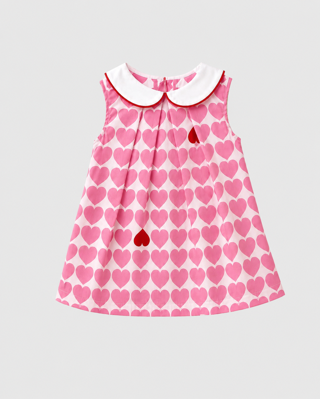 Blouse fille à motifs cœurs roses et rouges💗