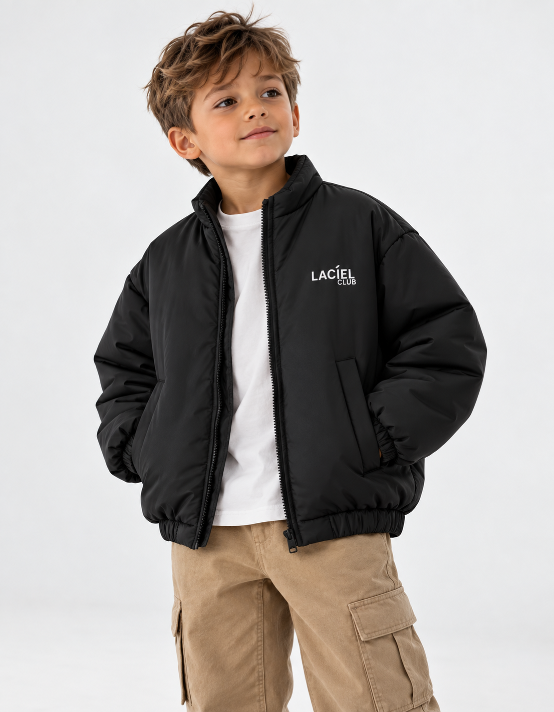Veste bomber noire enfant unisexe – Image 2