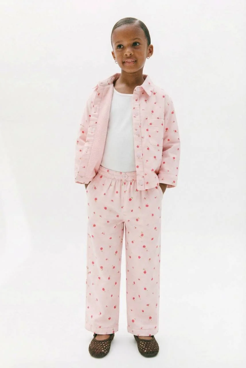 Ensemble fille fleuri veste et pantalon – Image 2