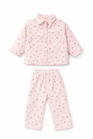 Ensemble fille fleuri veste et pantalon