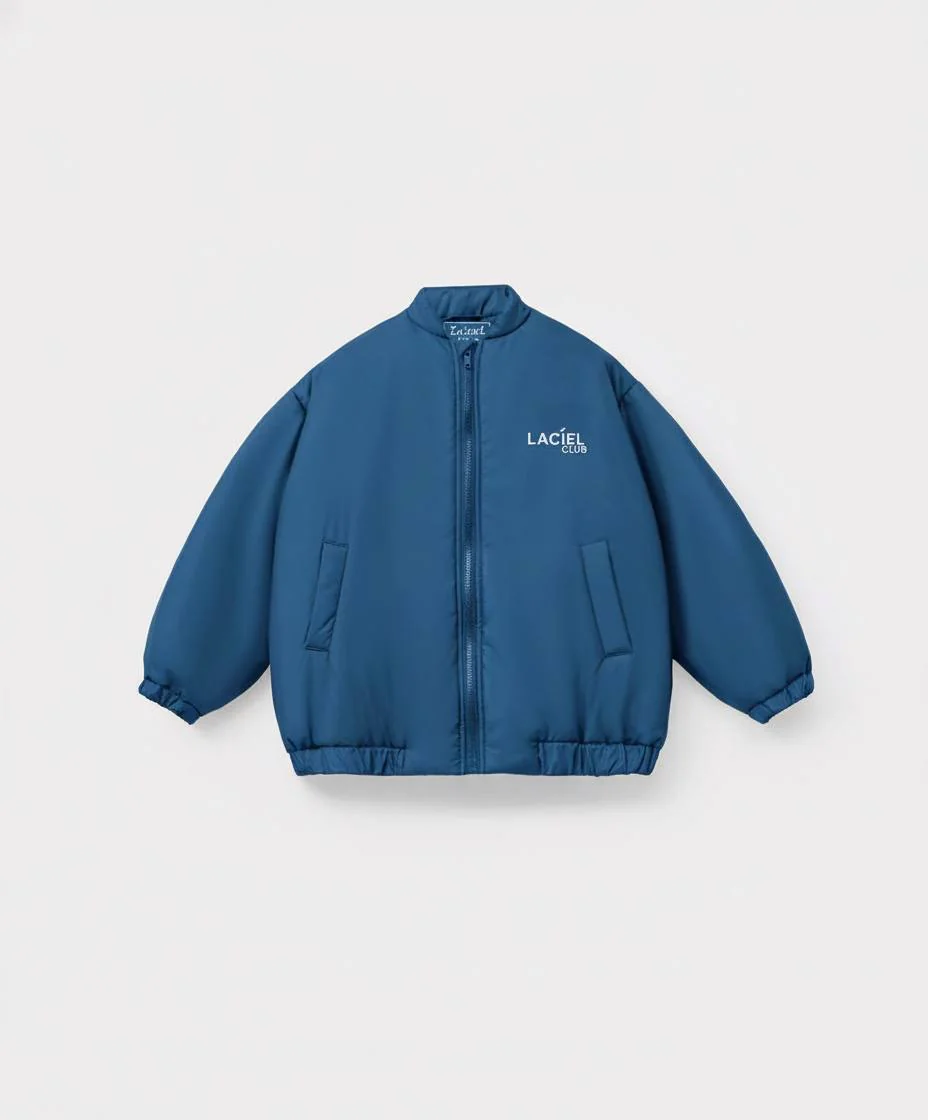 Veste bomber bleue enfant unisexe – Image 3