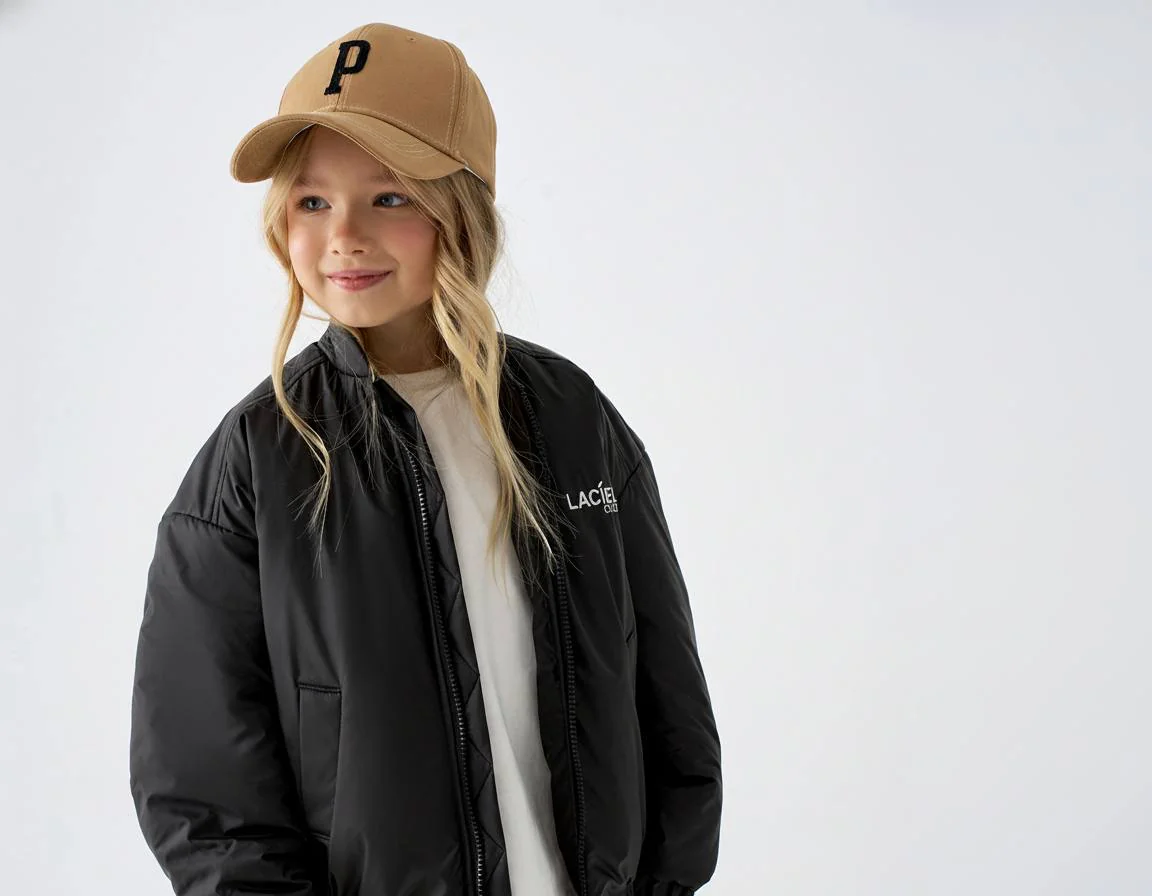 Veste bomber noire enfant unisexe – Image 3