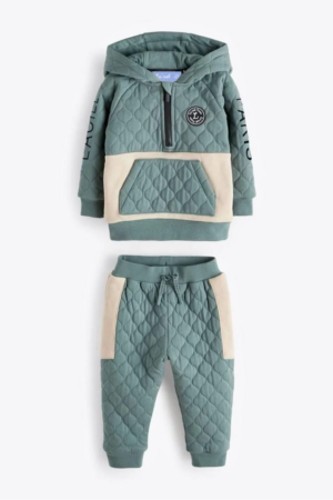 Ensemble garçon matelassé à capuche